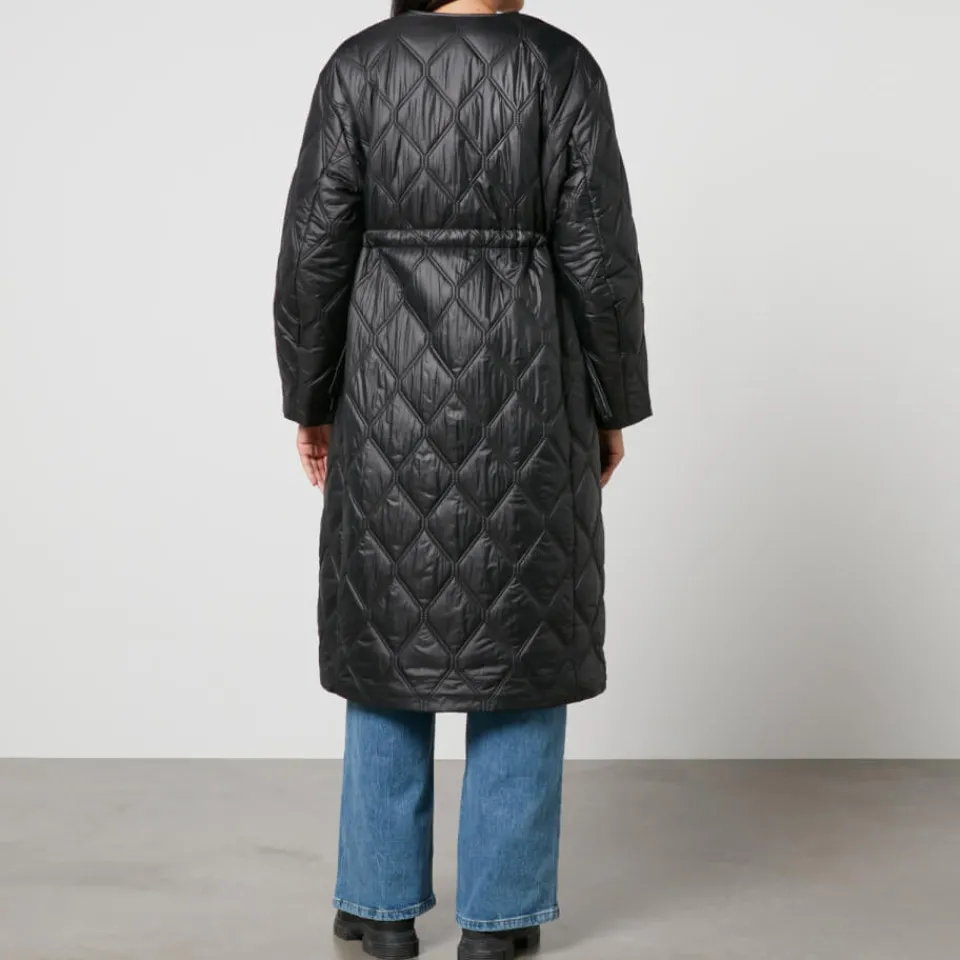 Jackets|Coats|Dr. Martens Ganni Shiny Long Quilted Shell Coat - S/M