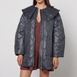 Jackets|Coats|Dr. Martens Ganni Shiny Quilted Recycled Shell Jacket - L,XL