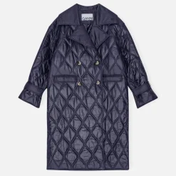 Jackets|Coats|Anine Bing Ganni Shiny Quilted Shell Coat - XXS/XS