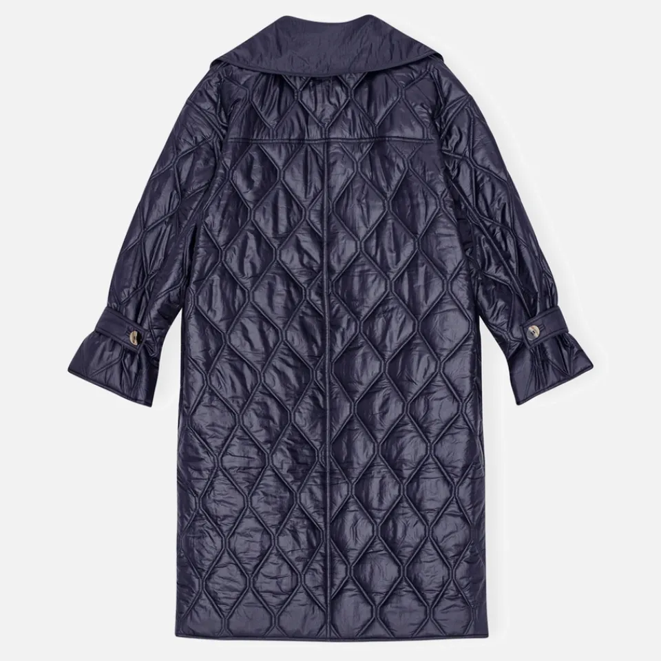 Jackets|Coats|Anine Bing Ganni Shiny Quilted Shell Coat - XXS/XS