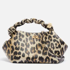 Bags|Ganni Small Bou Leopard-Print Leather-Blend Bag