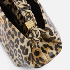 Bags|Ganni Small Bou Leopard-Print Leather-Blend Bag