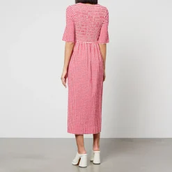 Dresses|Dresses|Anni Lu Ganni Smocked Checked Seersucker Dress - EU 34/UK 6