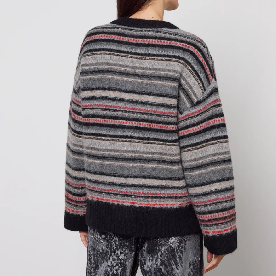 Knitwear|Dr. Martens Ganni Striped Boxy Wool-Blend Cardigan - XS
