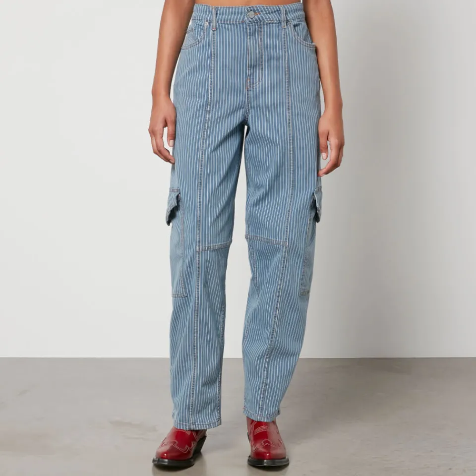 Jeans|Dr. Martens Ganni Striped Denim Cargo Trousers - W28