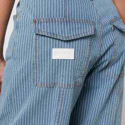 Jeans|Dr. Martens Ganni Striped Denim Cargo Trousers - W28