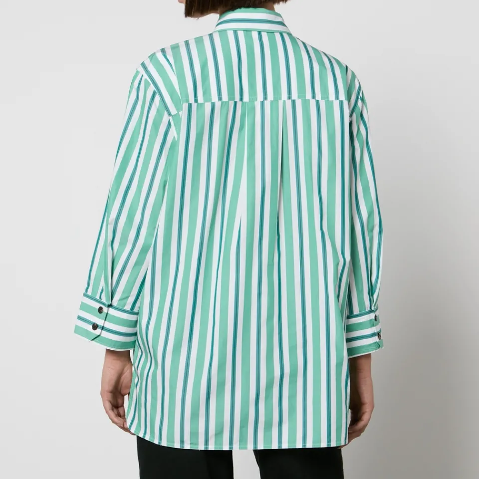 Co-Ord Sets|T-Shirts And Tops|Vagabond Shoemakers Ganni Striped Organic Cotton Shirt - EU 34/UK 6