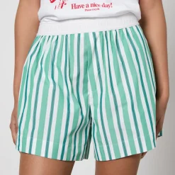 Shorts|Shorts|Sleeper Ganni Striped Organic Cotton Shorts - EU 34/UK 6