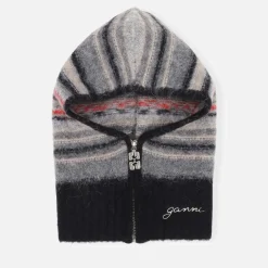 Scarves|Dr. Martens Ganni Striped Soft Wool-Blend Zip Balaclava