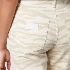 Jeans|Ganni Swigy Zebra-Print Denim Straight-Leg Jeans - W25