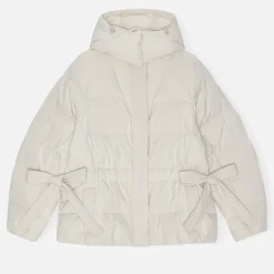 Jackets|Coats|Rotate Sunday Ganni Tech Oversized Seersucker Shell Puffer Jacket - S/M