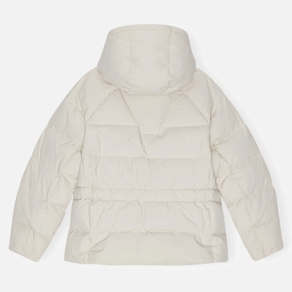 Jackets|Coats|Rotate Sunday Ganni Tech Oversized Seersucker Shell Puffer Jacket - S/M