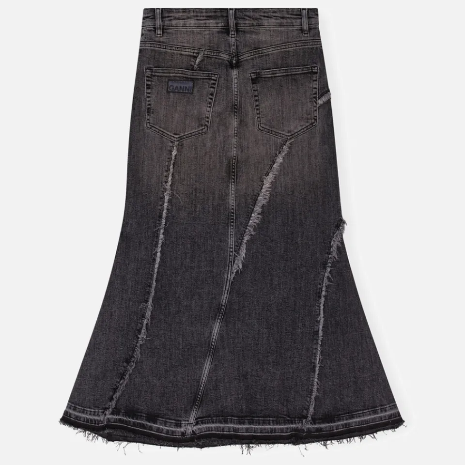 Skirts|Skirts|Ganni Tint Edge Denim Midi Skirt - 38