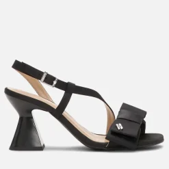 Heels|Sandals & Slides|Ganni Women's Big Bow Satin Heeled Sandals - UK 3
