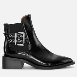 Boots|Dr. Martens Ganni Women's Buckled Faux Leather Chelsea Boots - UK 3