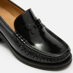 Heels|Tod's Ganni Women's Butterfly Patent Mid Heeled Loafers - UK 6