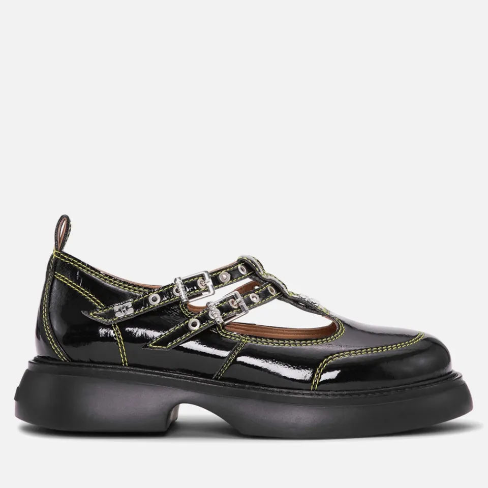 Flats|Dr. Martens Ganni Women's Everyday Butterfly Patent Leather Mary Jane Shoes - UK 3