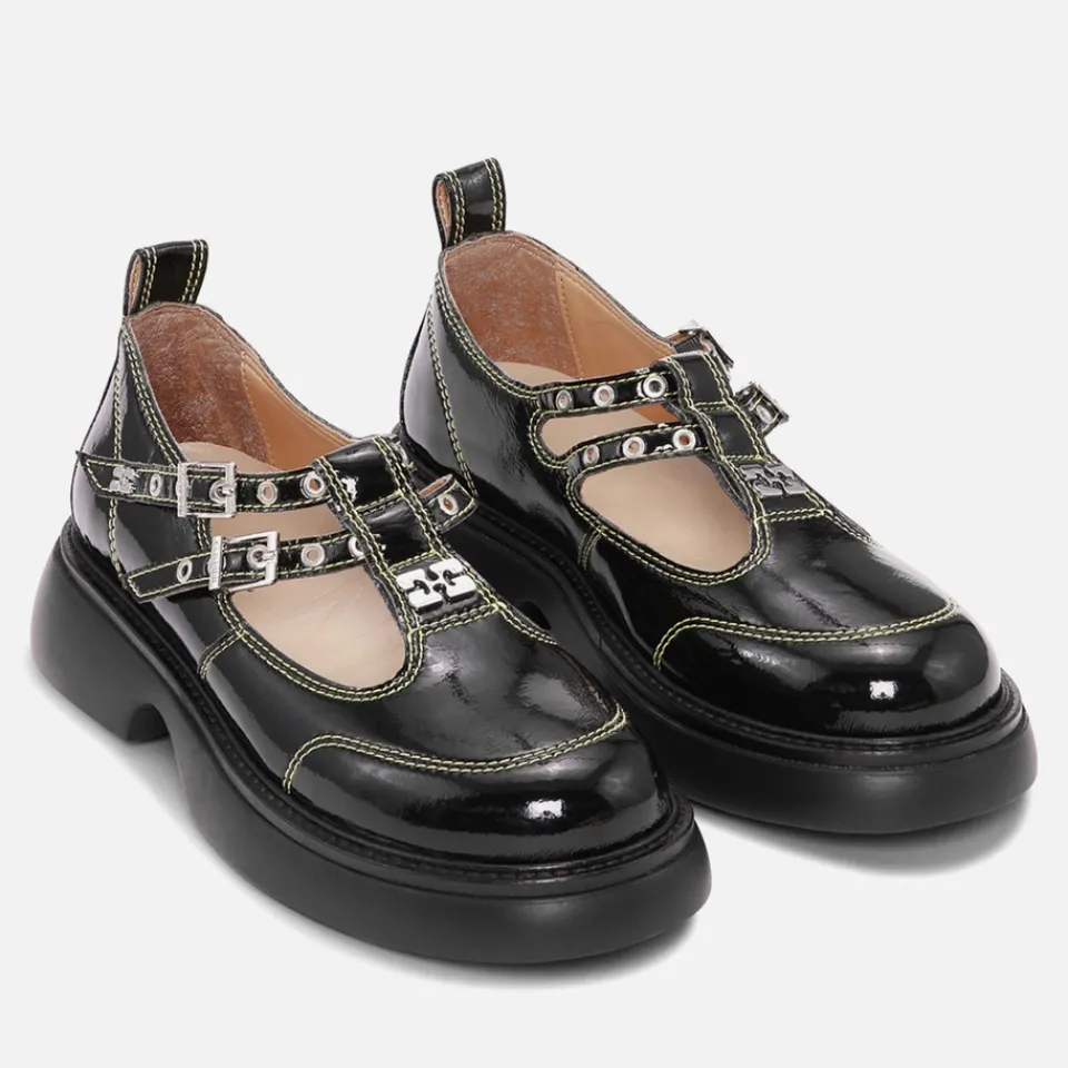 Flats|Dr. Martens Ganni Women's Everyday Butterfly Patent Leather Mary Jane Shoes - UK 3