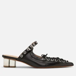 Heels|Dr. Martens Ganni Women's Eyelets Lace-Up Oleatex® Heeled Mules - UK 3