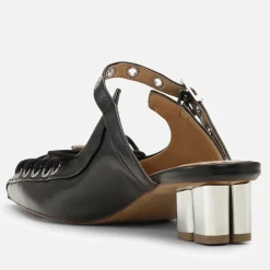 Heels|Dr. Martens Ganni Women's Eyelets Lace-Up Oleatex® Heeled Mules - UK 3