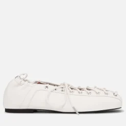 Flats|Anine Bing Ganni Women's Faux Leather Ballet Shoes - UK 3
