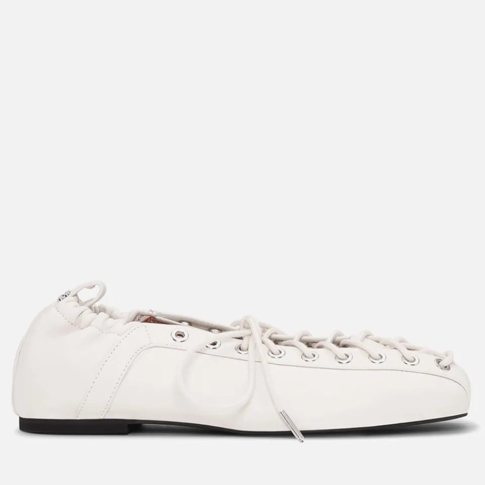 Flats|Anine Bing Ganni Women's Faux Leather Ballet Shoes - UK 3