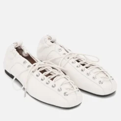 Flats|Anine Bing Ganni Women's Faux Leather Ballet Shoes - UK 3