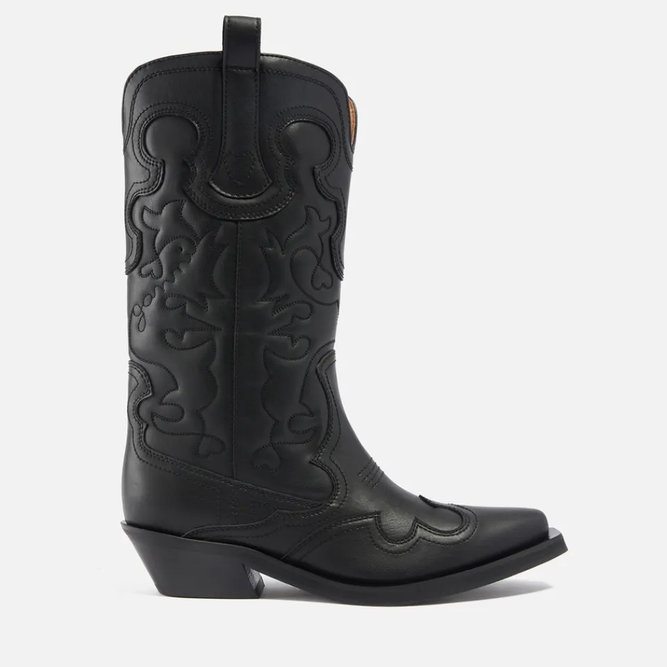 Boots|Dr. Martens Ganni Women's Faux Leather Western Boots - UK 3