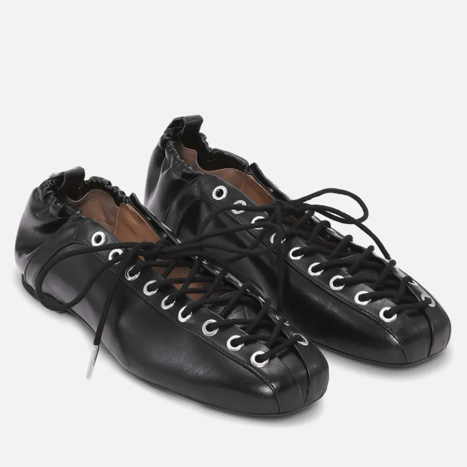 Flats|Axel Arigato Ganni Women's Faux Leather Ballet Shoes - UK 3