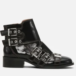 Boots|Ganni Women's Feminine Buckle Leather Heeled Boots - UK 7