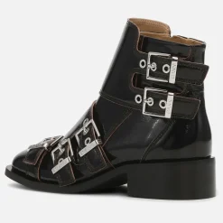Boots|Ganni Women's Feminine Buckle Leather Heeled Boots - UK 7