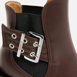 Boots|Tory Burch Ganni Women's Leather Chunky Chelsea Boots - UK 3