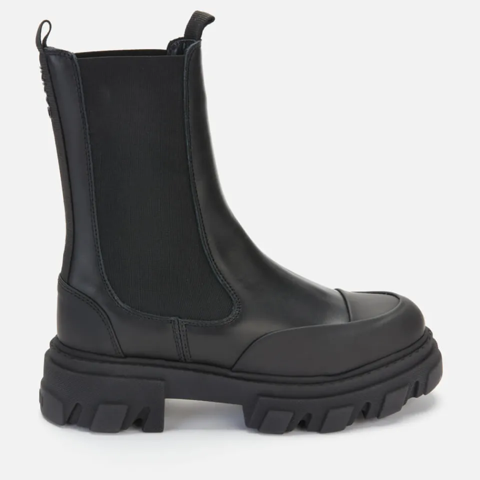 Boots|Ganni Women's Leather Mid Chelsea Boots - UK 3