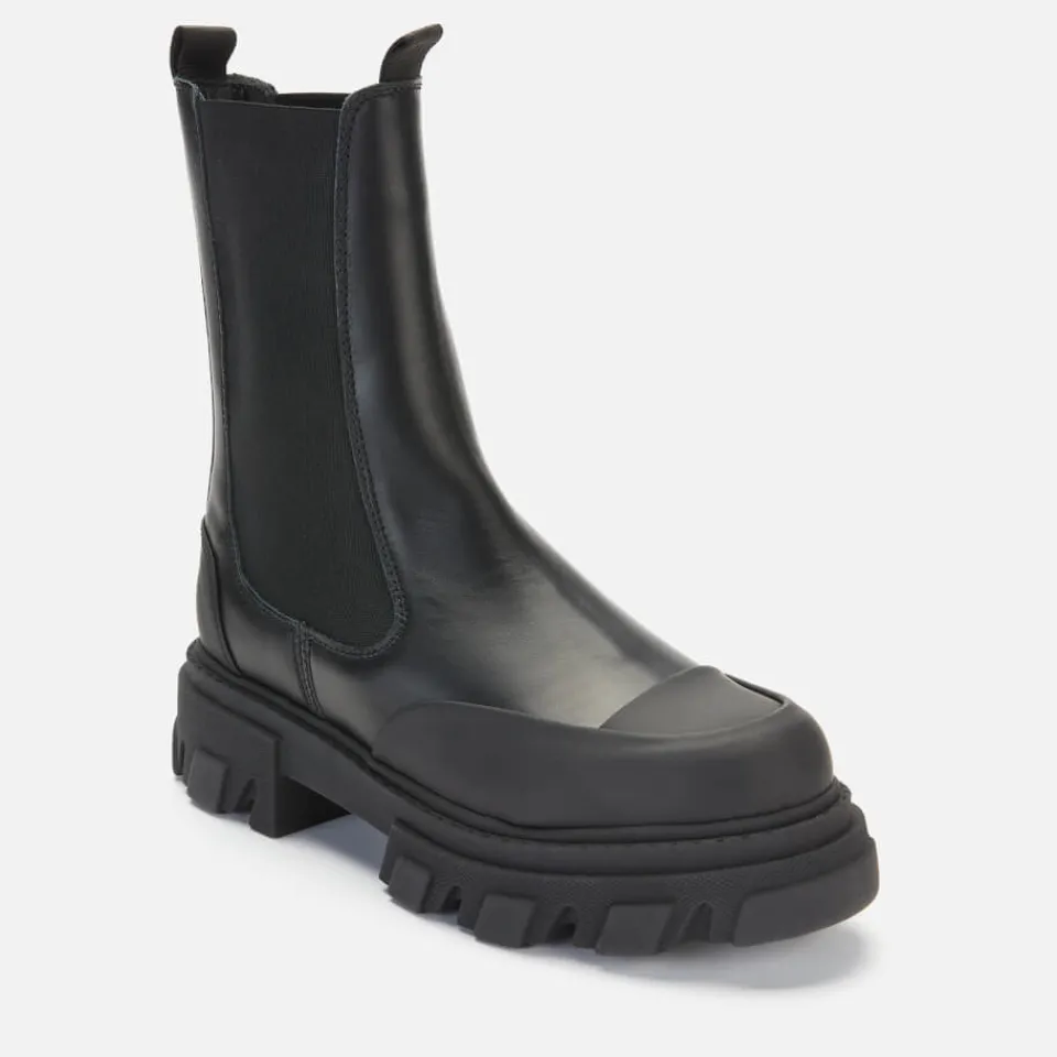 Boots|Ganni Women's Leather Mid Chelsea Boots - UK 3