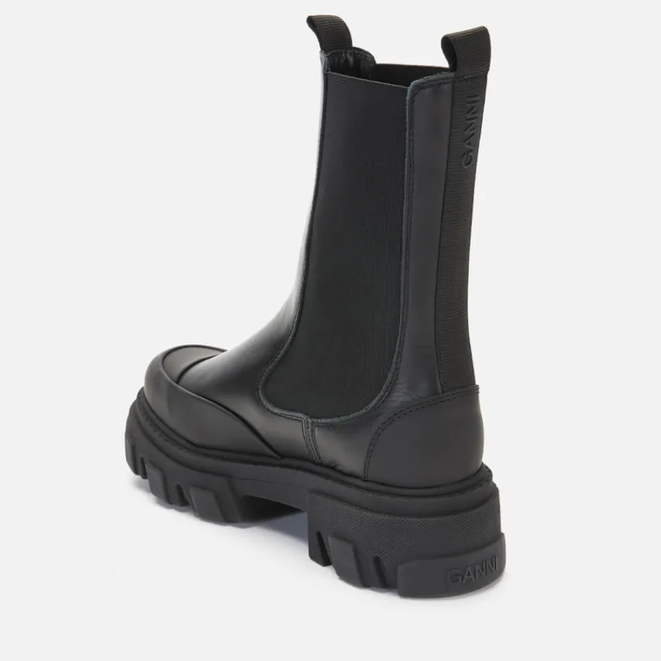 Boots|Ganni Women's Leather Mid Chelsea Boots - UK 3