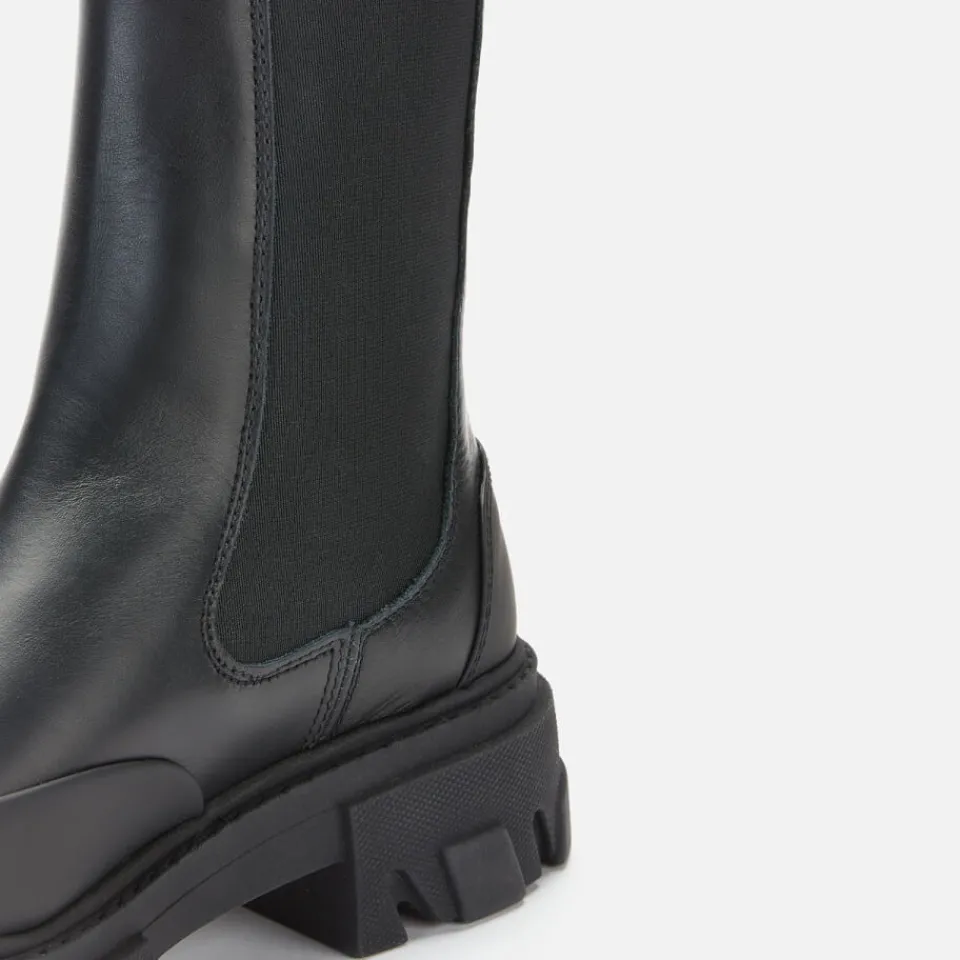 Boots|Ganni Women's Leather Mid Chelsea Boots - UK 3