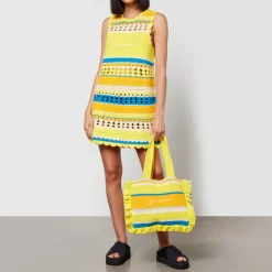 Dresses|Dresses|Ganni x Coggles Crocheted Organic Cotton Tunic - L