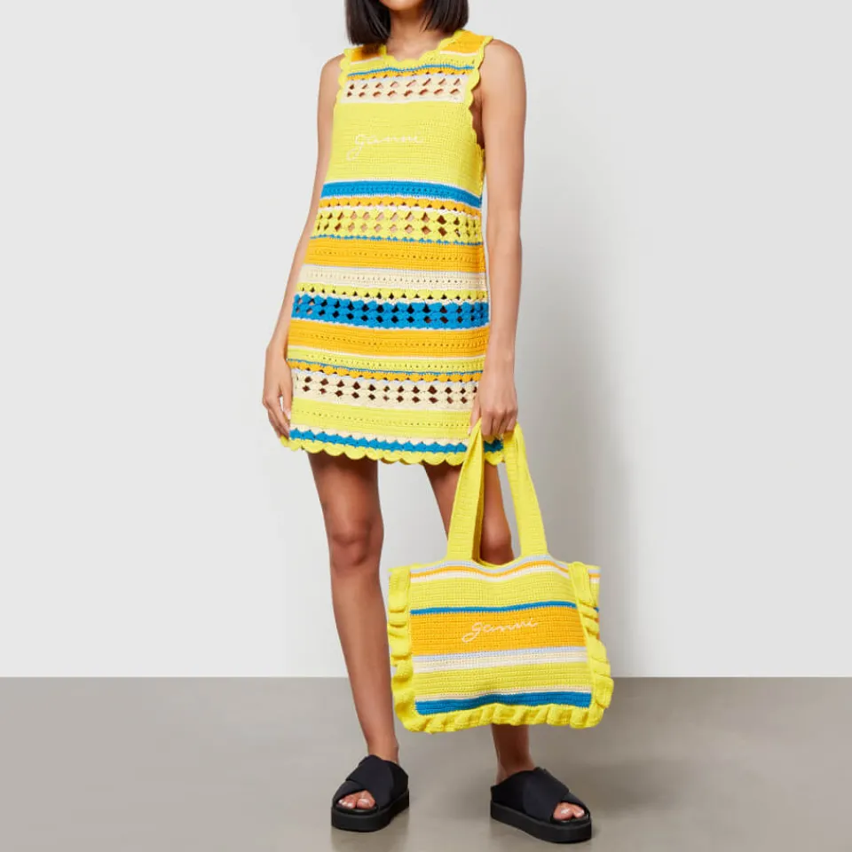 Dresses|Dresses|Ganni x Coggles Crocheted Organic Cotton Tunic - L