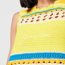 Dresses|Dresses|Ganni x Coggles Crocheted Organic Cotton Tunic - L