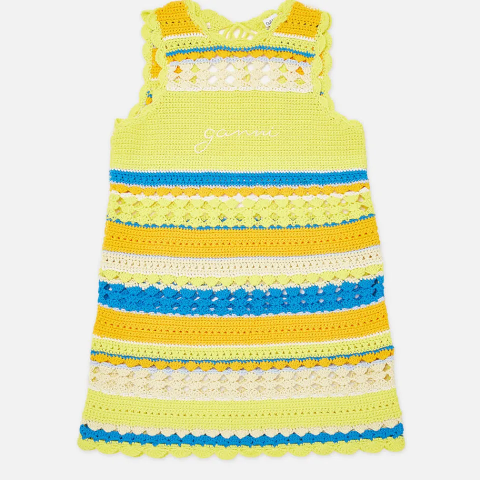 Dresses|Dresses|Ganni x Coggles Crocheted Organic Cotton Tunic - L
