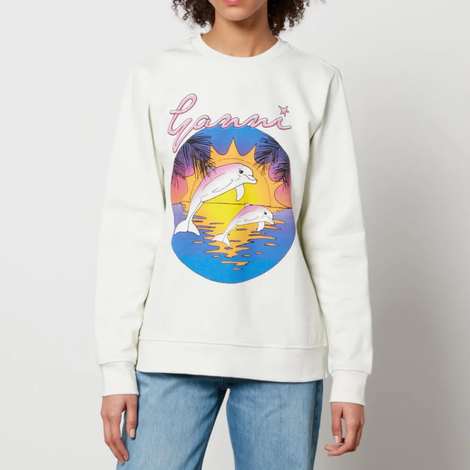Loungewear|Sweatshirts|Cras Ganni x Coggles Isoli Dolphin Organic Cotton Sweatshirt - XXS