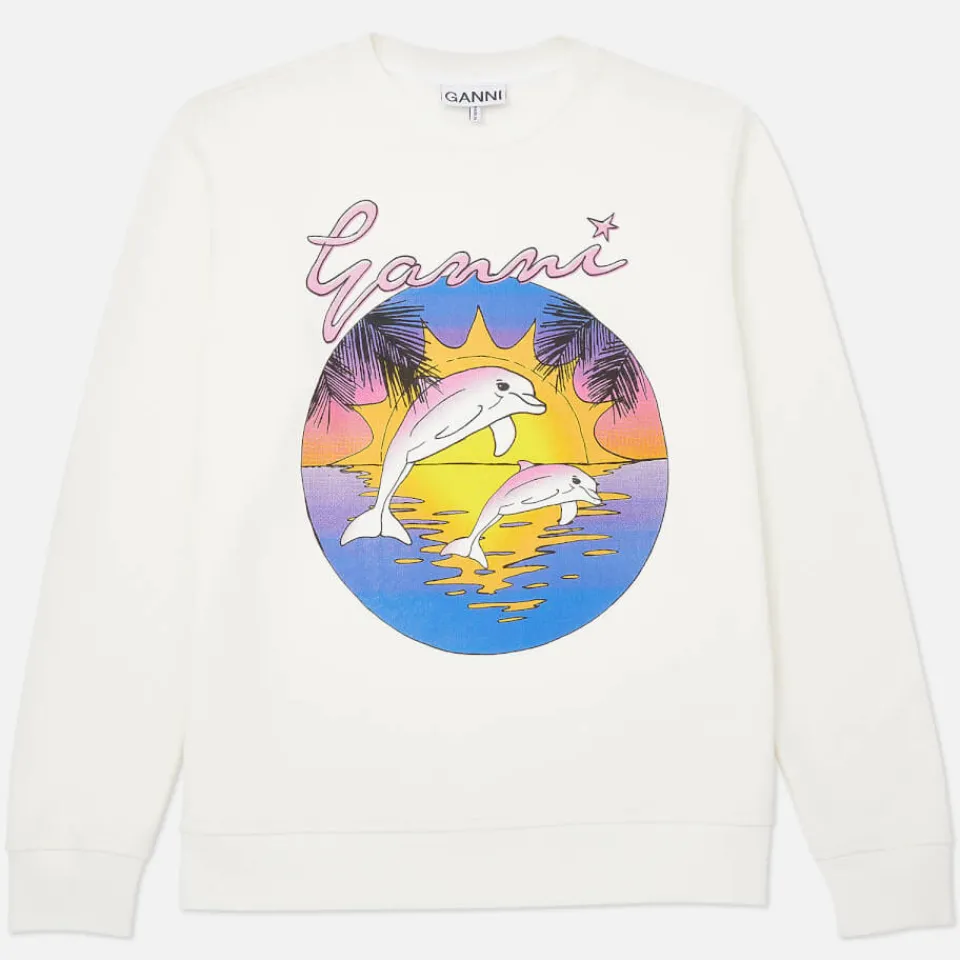 Loungewear|Sweatshirts|Cras Ganni x Coggles Isoli Dolphin Organic Cotton Sweatshirt - XXS