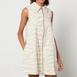 Dresses|Dresses|Ganni Zebra-Print Denim Mini Dress - EU 34/UK 6