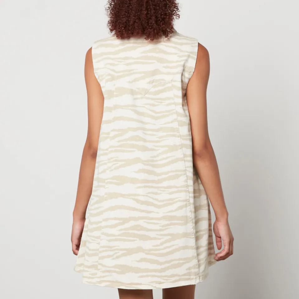 Dresses|Dresses|Ganni Zebra-Print Denim Mini Dress - EU 34/UK 6