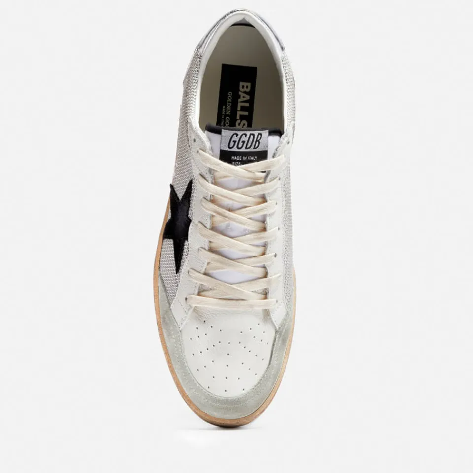 Trainers|Golden Goose Ball Star Leather and Canvas Trainers - UK 7