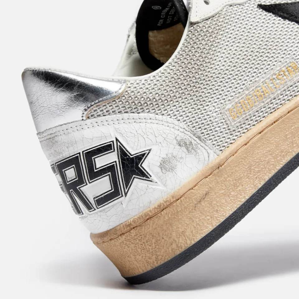 Trainers|Golden Goose Ball Star Leather and Canvas Trainers - UK 7