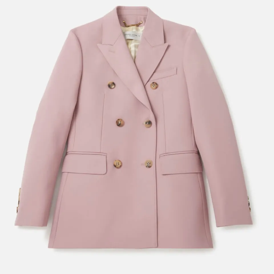 Jackets|Coats|Dr. Martens Golden Goose Double-Breasted Gabardine Blazer - IT 36/UK4
