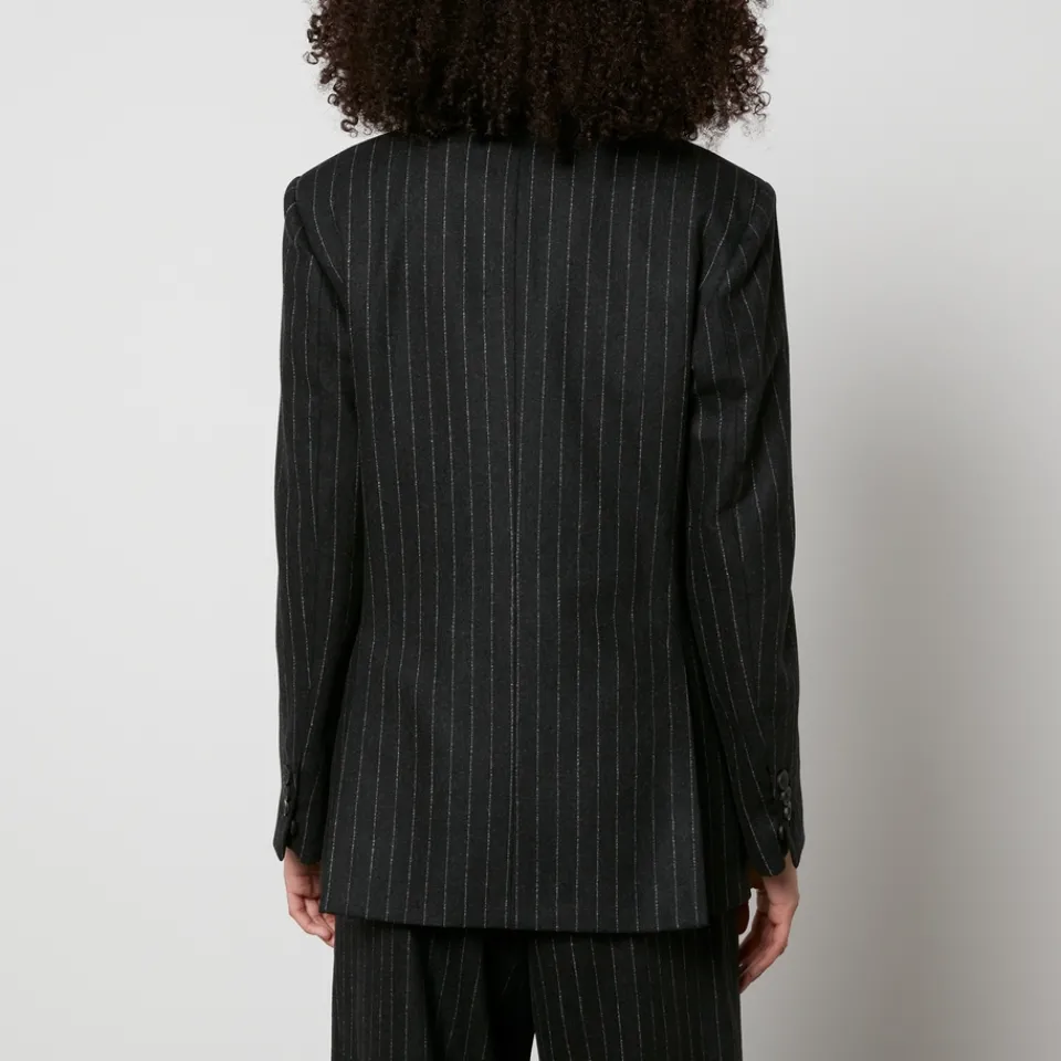 Jackets|Coats|Dr. Martens Golden Goose Journey W's Double-Breasted Pinstriped Wool-Blend Blazer - IT 40/UK 8