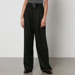 Trousers|Dr. Martens Golden Goose Journey W's Pinstriped Wool-Blend Trousers - IT 36/UK4