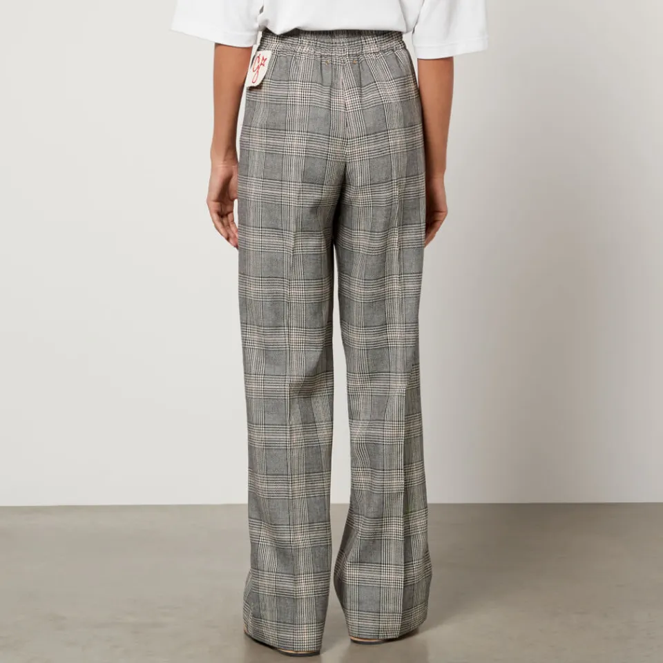 Trousers|Dr. Martens Golden Goose Prince of Wales Checked Wool-Blend Trousers - IT 40/UK 8